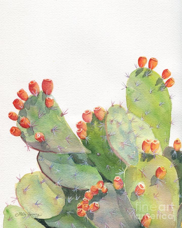 Cactus Watercolor 2  Painting by Melly Terpening