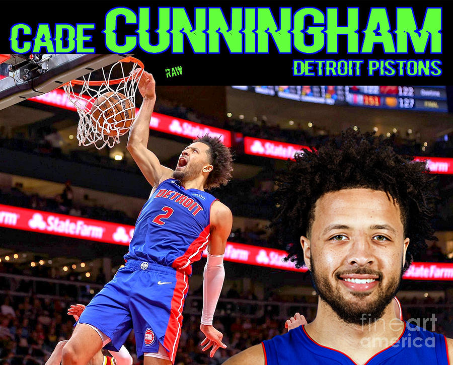 Cade Cunningham Detroit Pistons 1 Digital Art By Robert Williams - Fine ...