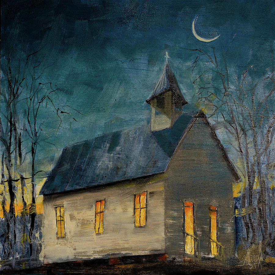 Cades Cove Chapel Painting by Gray Artus