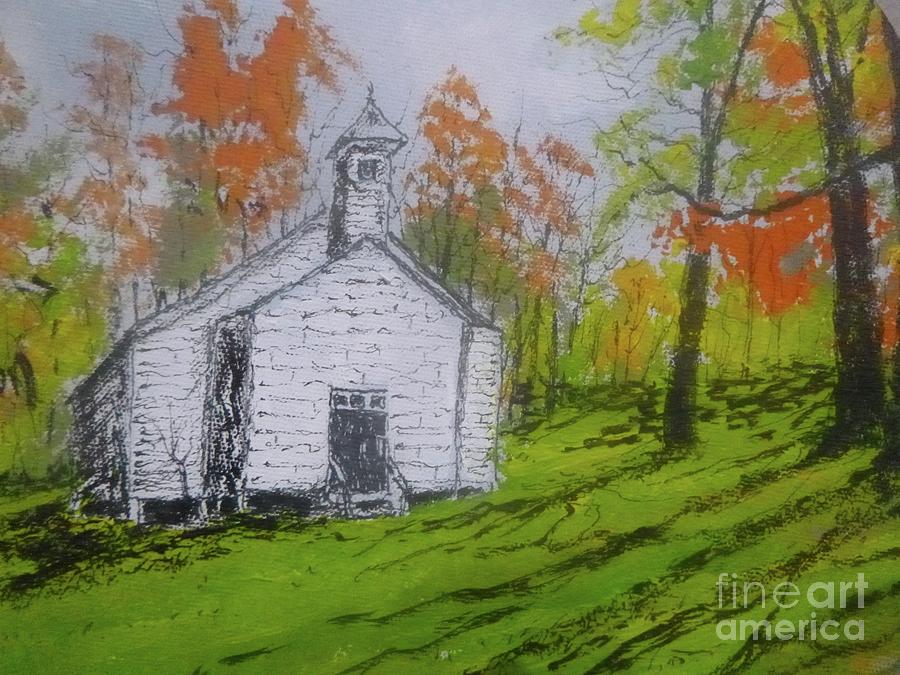Cades Cove Church three Painting by Patrick Grills