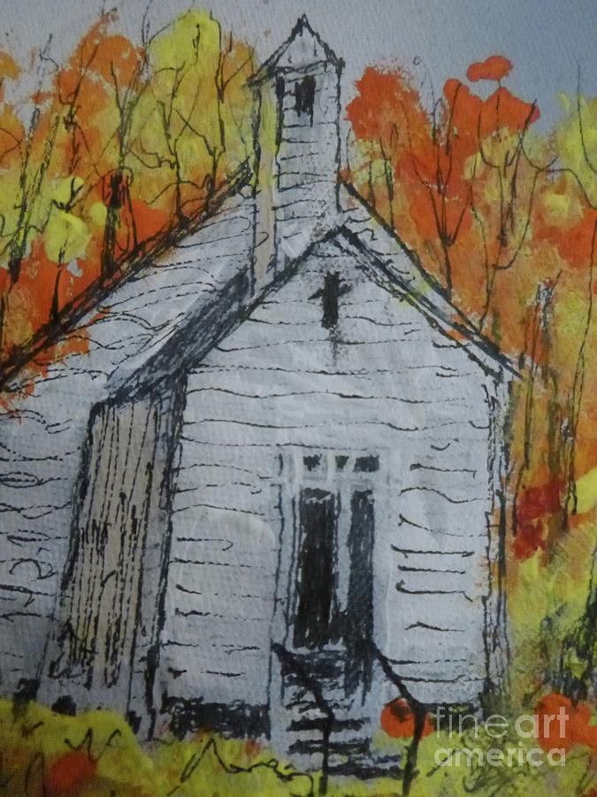 Cades Cove Curch one Painting by Patrick Grills