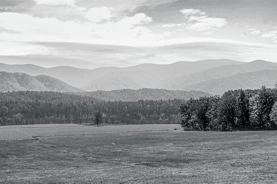 Cades Cove in Black and White Photograph by James C Richardson