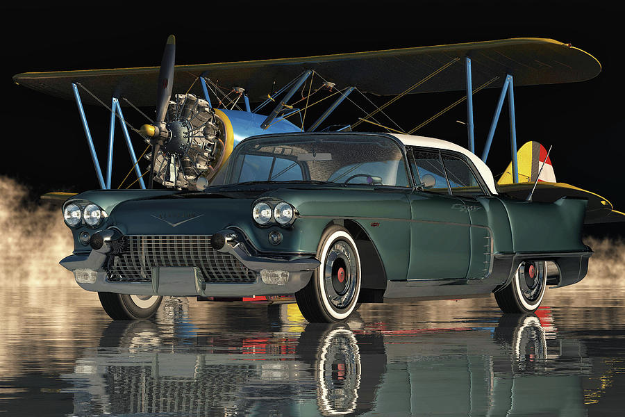 Cadillac Eldorado Brougham - A Car Culture Digital Art by Jan Keteleer