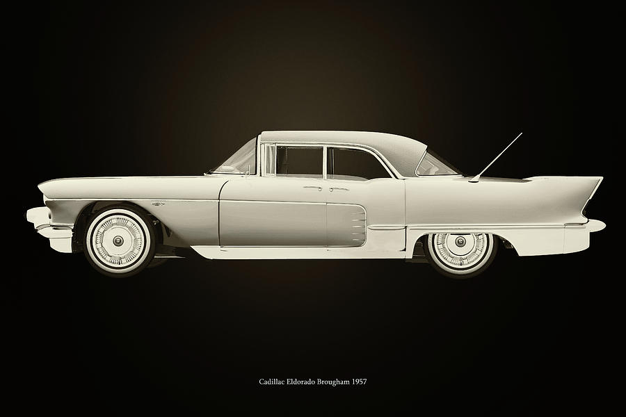 Cadillac Eldorado Brougham built in 1957 Black and White Photograph by Jan Keteleer