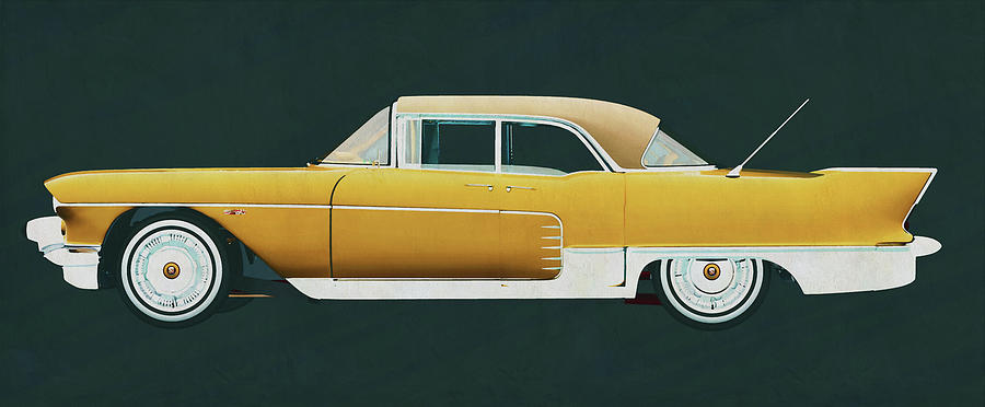 Cadillac Eldorado Brougham built in 1957 in profile Painting by Jan Keteleer