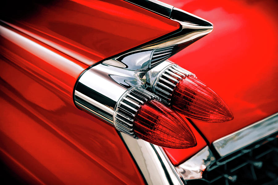 Cadillac Eldorado Tail Light Painting by Christopher Arndt