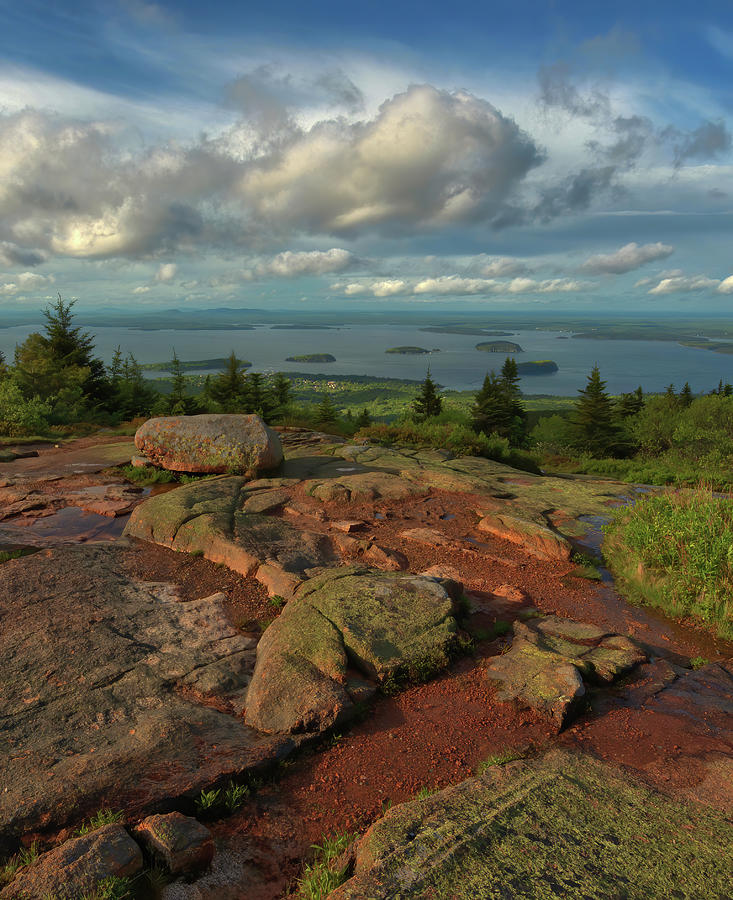 Cadillac Mountain Afternoon Light Photograph by Stephen Vecchiotti