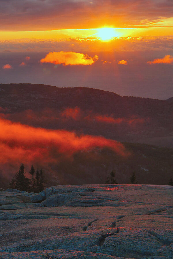 Cadillac Mountain Sunrise # 8 Photograph by Stephen Vecchiotti