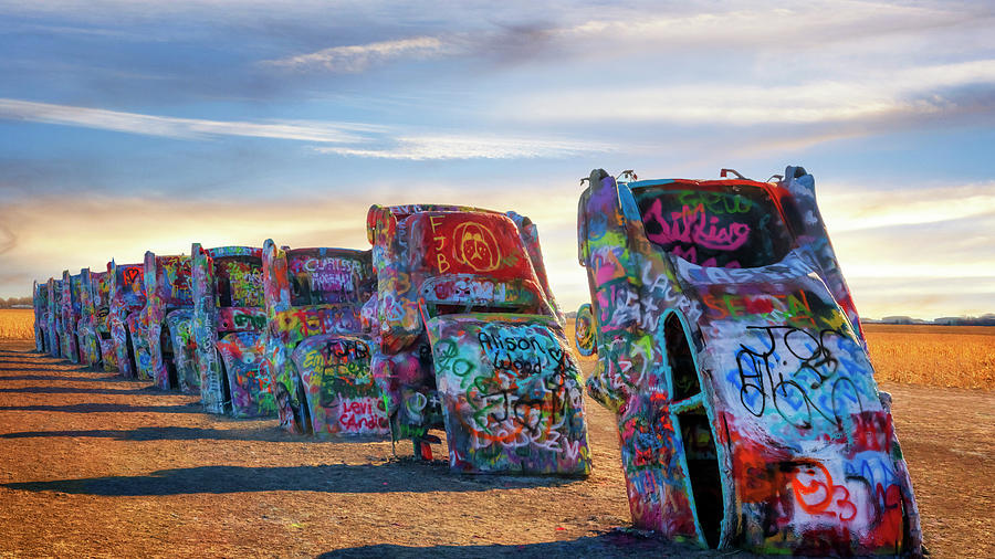 Cadillac Ranch - Route 66 - Amarillo Photograph by Susan Rissi Tregoning