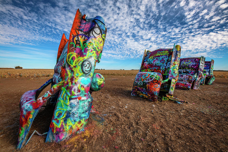 Cadillac Ranch Route 66 Photograph by Andy Crawford