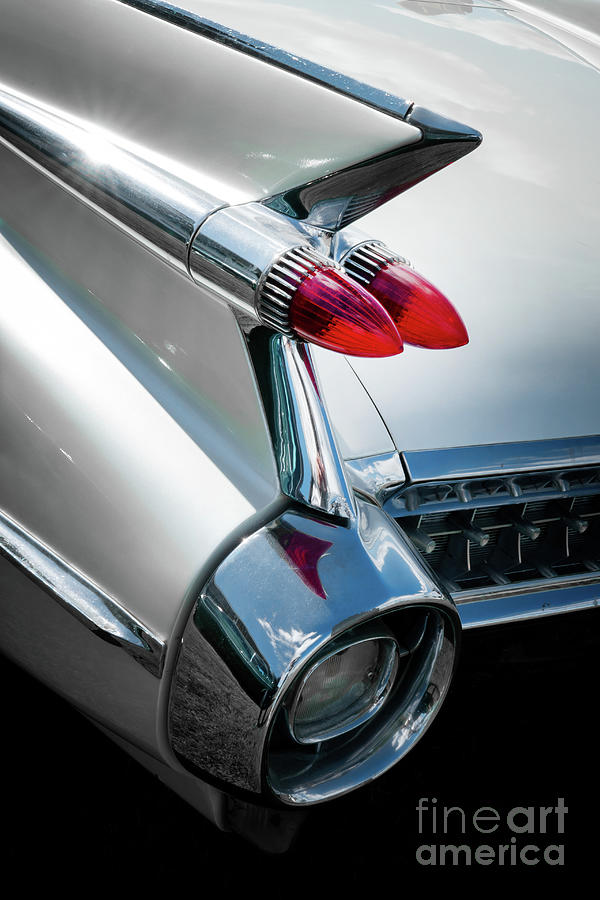 Cadillac tail lights Photograph by Delphimages Photo Creations
