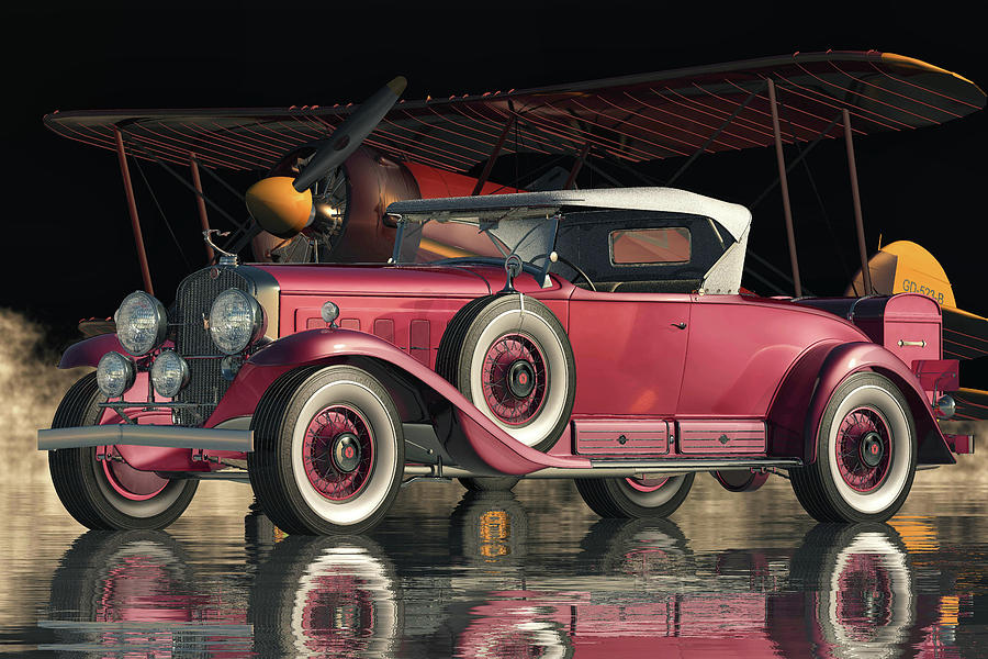 Cadillac V16 Roadster From 1930 An American Sports Car Digital Art by Jan Keteleer