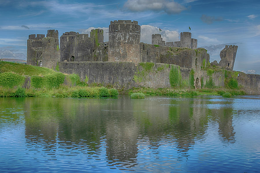 Caerphilly Castle Reflections Photograph