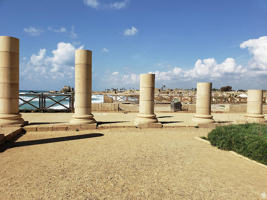 Caesarea Columns Photograph by Ginger Repke