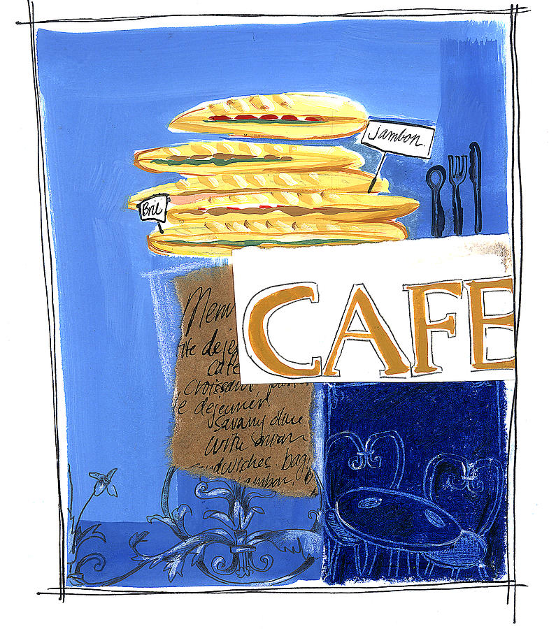 Caf? Panini Drawing by Imagezoo