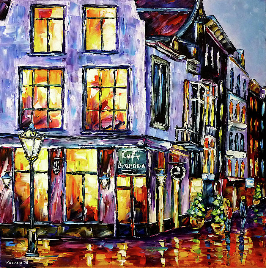 Cafe Brandon, Amsterdam Painting by Mirek Kuzniar