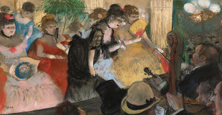 degas figures in a french cafe