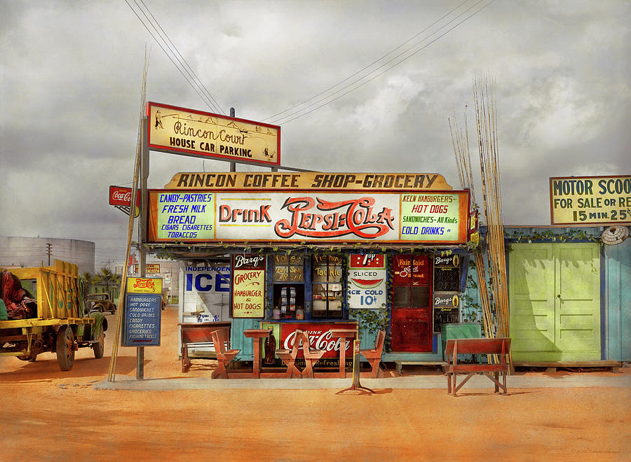 Cafe - Corpus Christi TX - Keen Hamburgers 1939 Photograph by Mike Savad