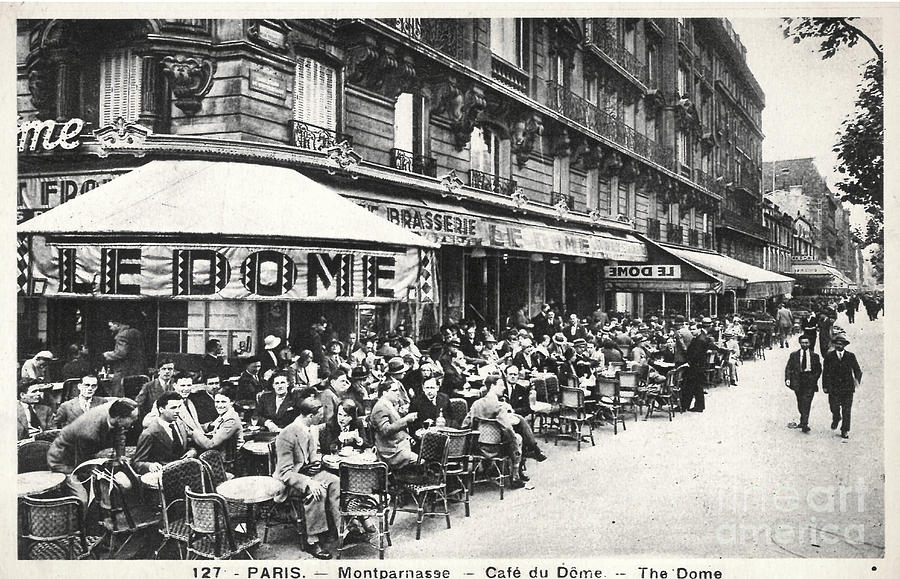 Cafe du Dome-Paris Photograph by Diane Hocker - Fine Art America
