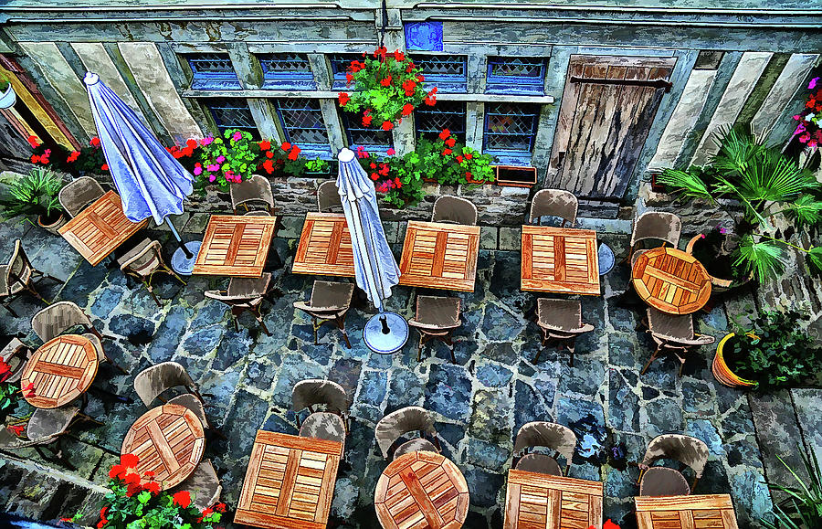 Cafe from Above Photograph by Steve Templeton