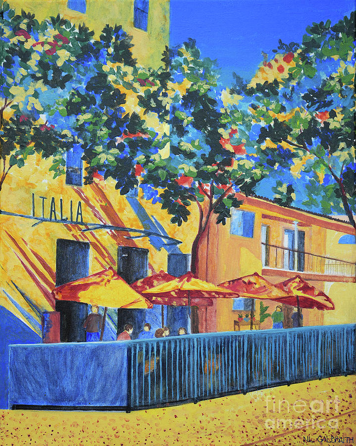 Beautiful Painting - Cafe Italia by NL Galbraith Beautiful Painting - Cafe Italia by NL Galbraith