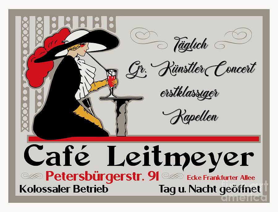 Cafe Leitmeyer Drawing by Heidi De Leeuw