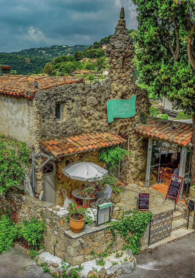 Cafe Les Baux-de-Provence Photograph by Marcy Wielfaert