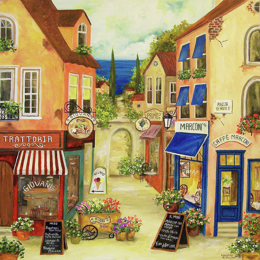 Cafe Marconi Painting by Gwendolyn McShepard - Fine Art America