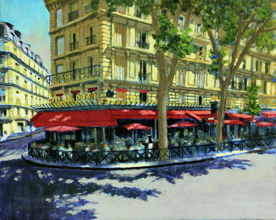 Cafe on the Corner Painting by David Zimmerman