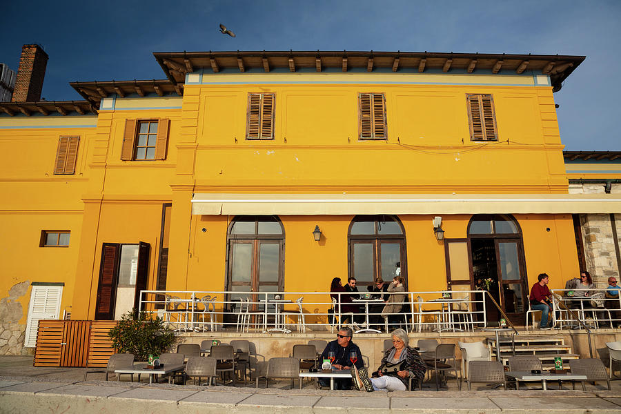 Cafe Teater in Piran, Slovenia Photograph by Ian Middleton