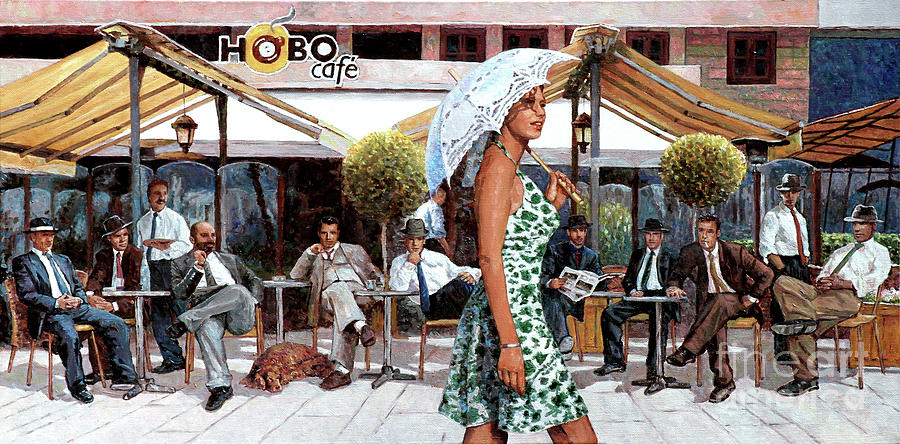 Pretty Woman Movie Painting - Cafe With A View by Theo Michael