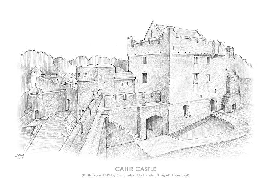 Cahir Castle 02nov23 Drawing