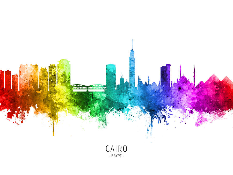 Cairo Egypt Skyline #64 Digital Art by Michael Tompsett