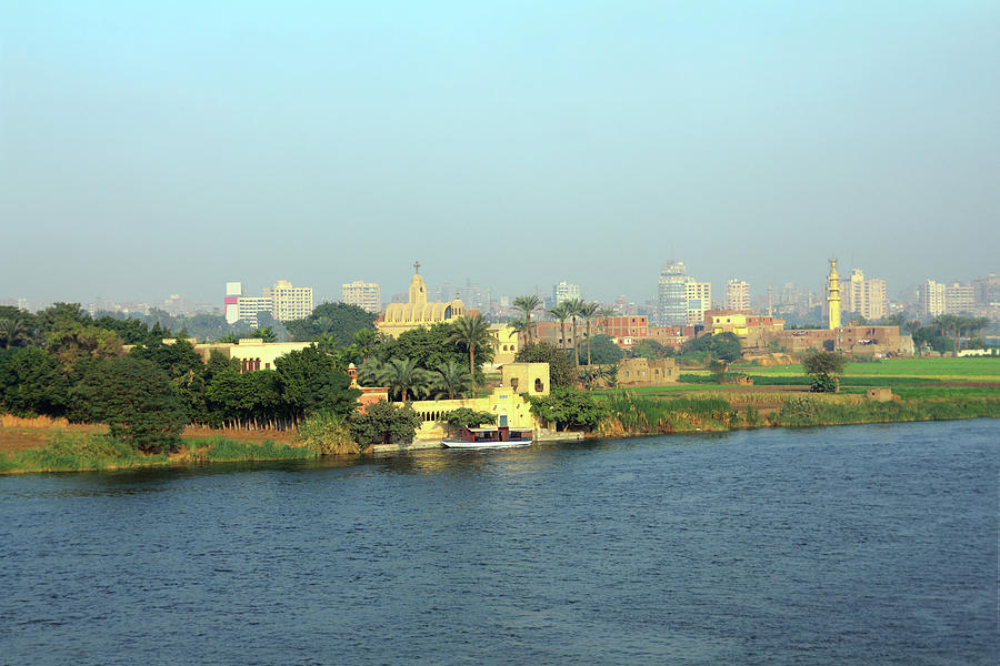 Cairo from bridge across Nile river Photograph by Mikhail Kokhanchikov