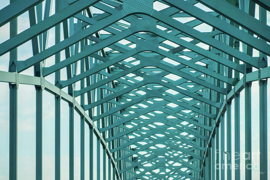 Cairo Mississippi River Bridge Abstract Photograph by Jennifer White