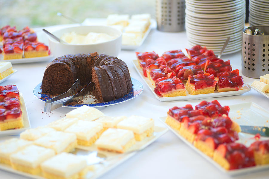 Cake Buffet - Strawberry And Chocolate Photograph by Wakila