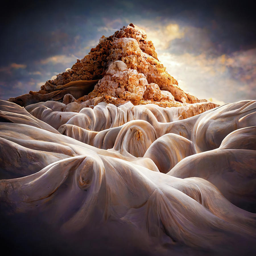 Cake Country 04 Chocolate and Cream Mountain Digital Art by Matthias Hauser