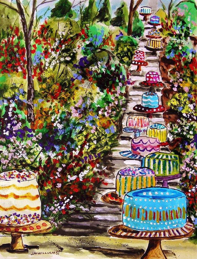 Cakes On The Garden Walk Painting by John Williams