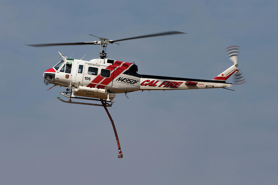 CAL FIRE Bell  UH-1H Iroquois N495DF Photograph by Rick Pisio