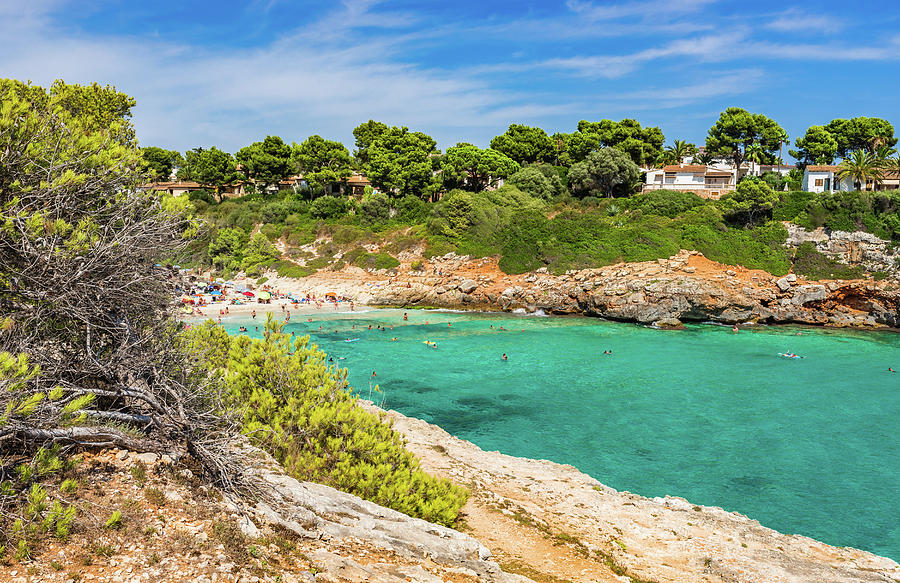 Cala Anguila bay beach on Majorca, Spain Mediterranean Sea Photograph ...