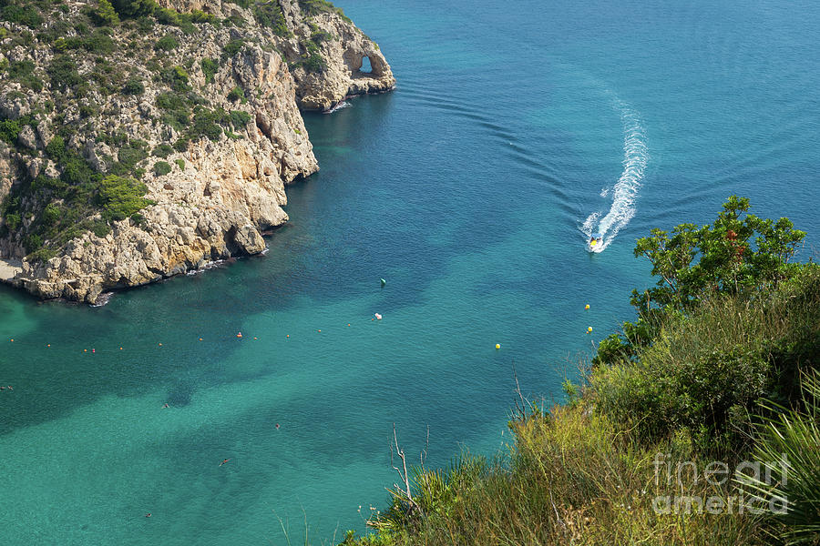 Cala de la Granadella, boat trip on the Mediterranean Sea Photograph by Adriana Mueller