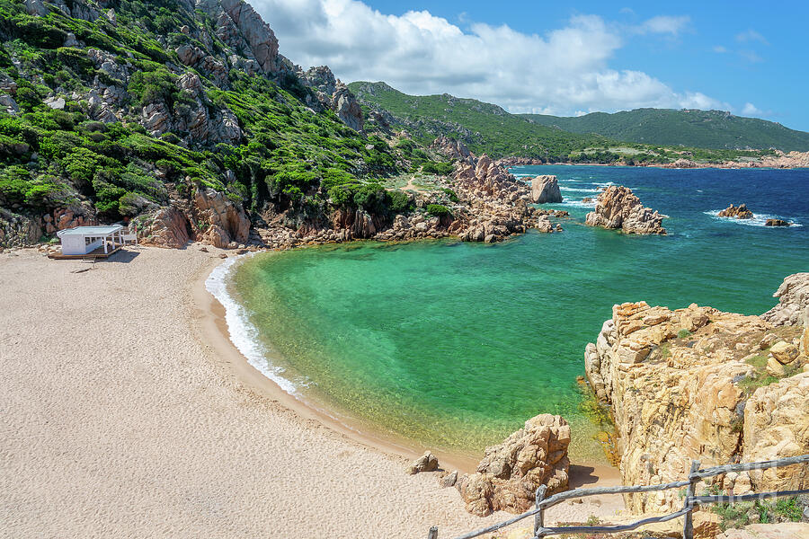 Cala Li Cossi Sandy Beach, Sardinia, Italy Photograph By Delphimages 