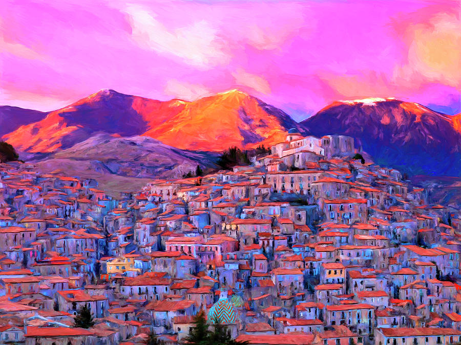 Calabria Sunset Painting by Dominic Piperata