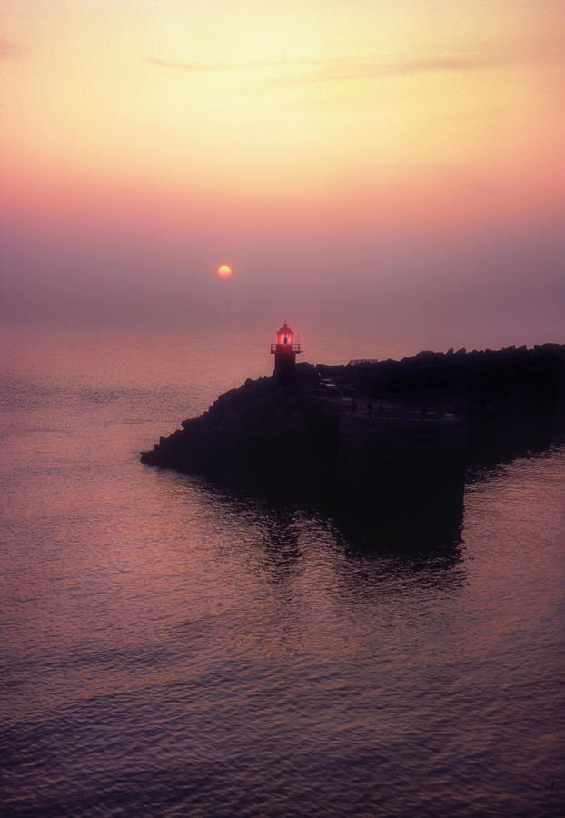 Calais Lighthouse and Breakwater. Photograph by Maggie Mccall