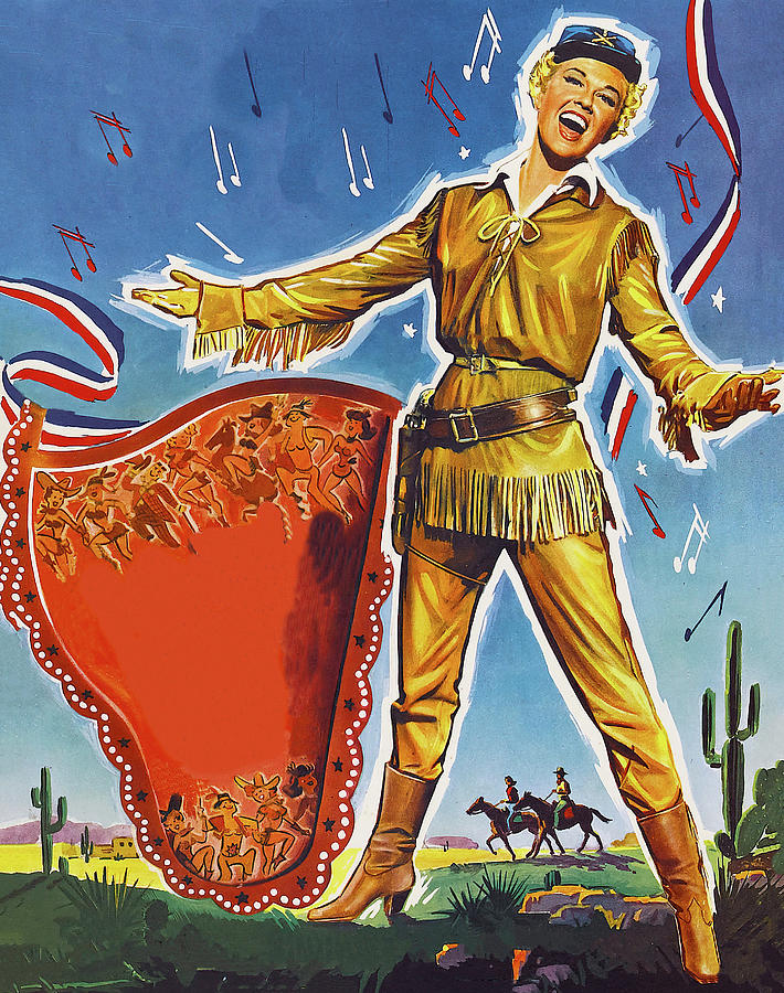 Calamity Jane - 1953-b, movie poster base painting Painting by Movie World Posters