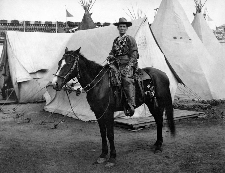 Calamity Jane on Horseback - Pan-American Exposition - 1901 Photograph by War Is Hell Store