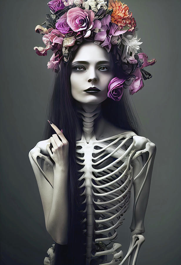 Calavera maiden 3 Digital Art by Ron Weathers Calavera maiden 3 Digital Art by Ron Weathers