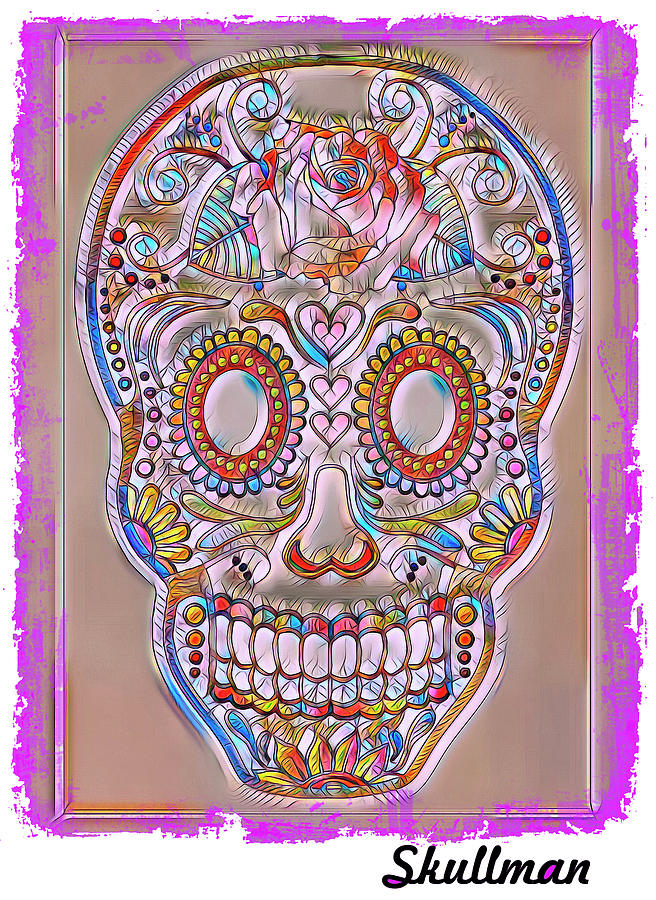 Calavera Skull 2 Digital Art By John Shepherd - Fine Art America