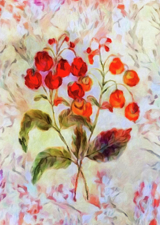 Calceolaria Digital Art by Susan Maxwell Schmidt