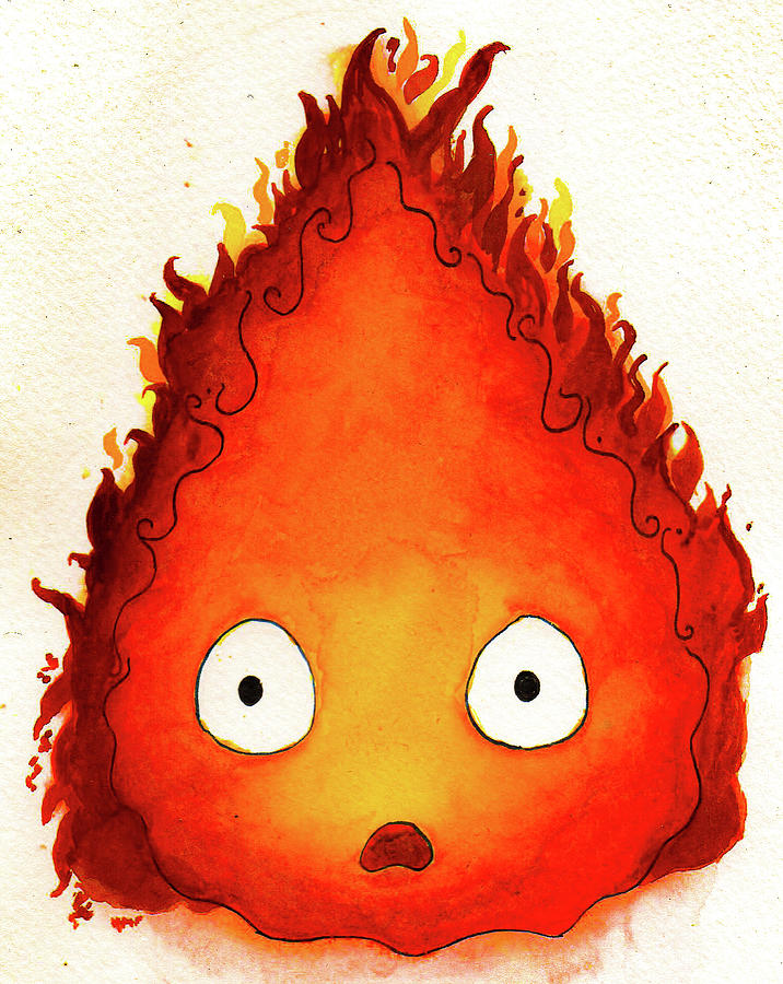 Calcifer Drawing by Sara Andrade - Fine Art America